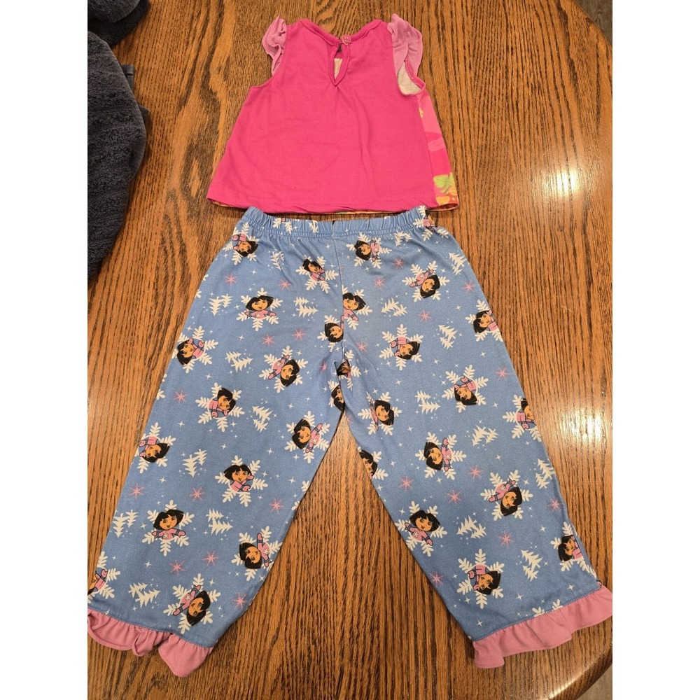 Vintage Nick Jr Dora The Explorer 2 Piece Pajama Set Girl's Youth READ - Picture 7 of 7